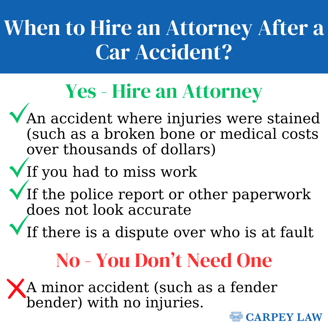 When To Get An Attorney For A Car Accident Carpey Law